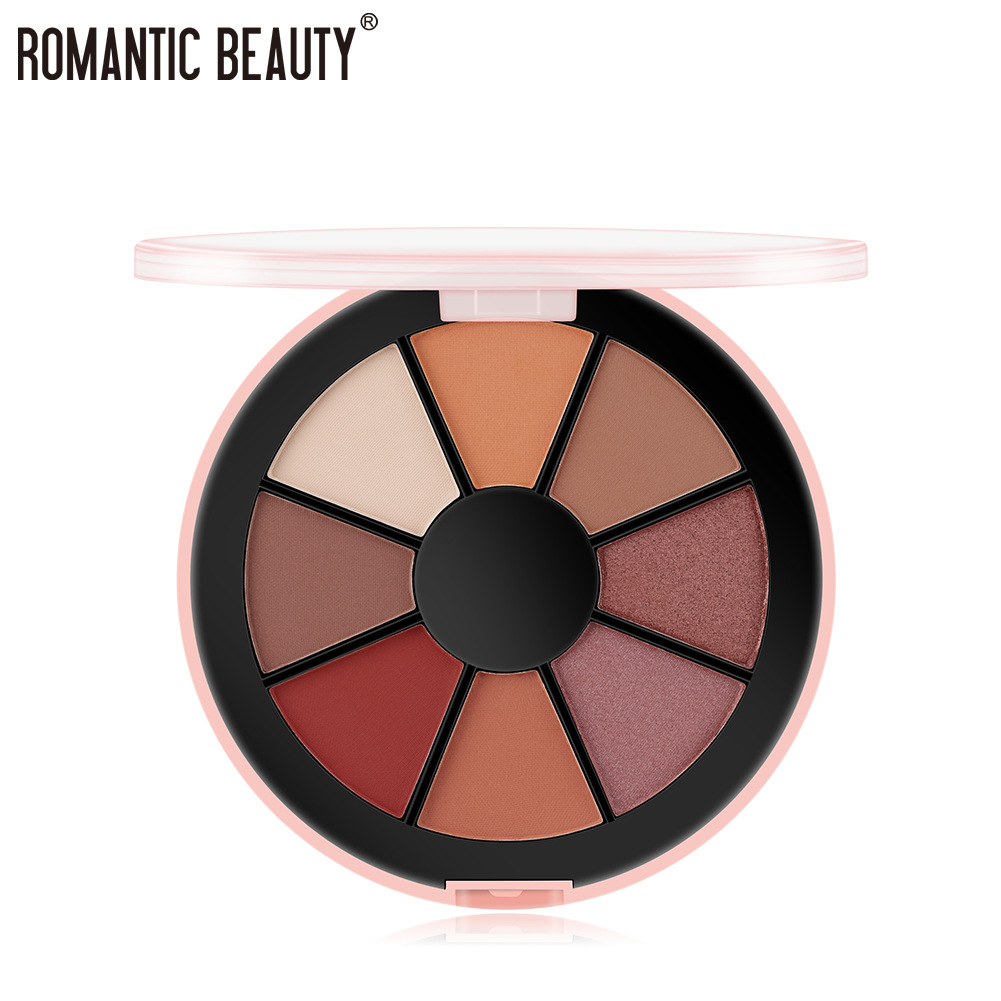 Romantic Beauty 8 Color Round Palette Eyeshadow Pearlescent Matte ...